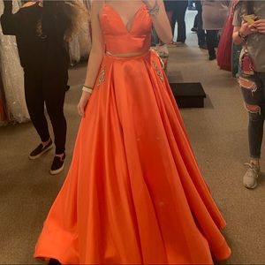 Orange prom dress